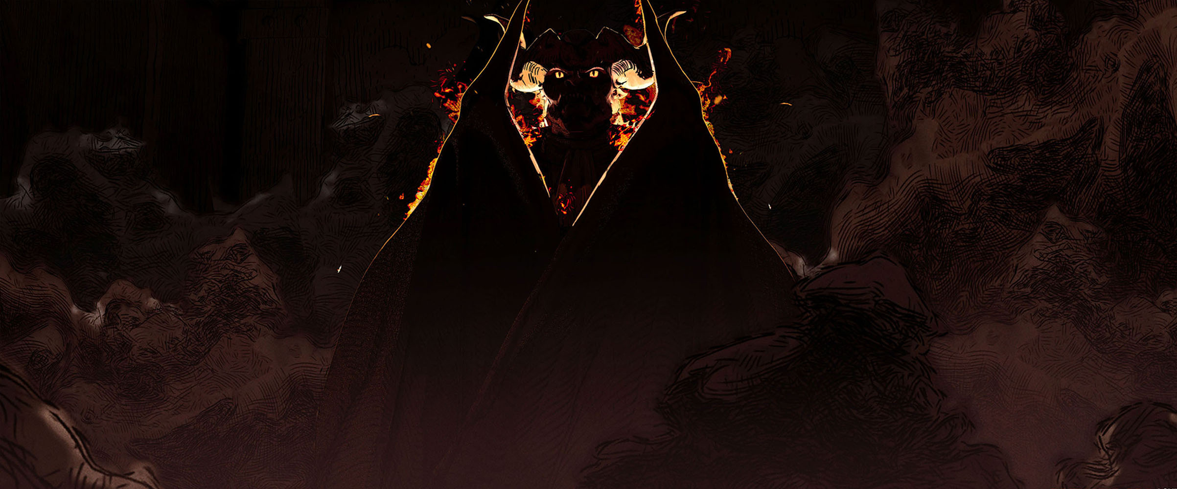 Key visual for Love Death & Robots, For He Can Creep – dark 18th century London with supernatural atmosphere