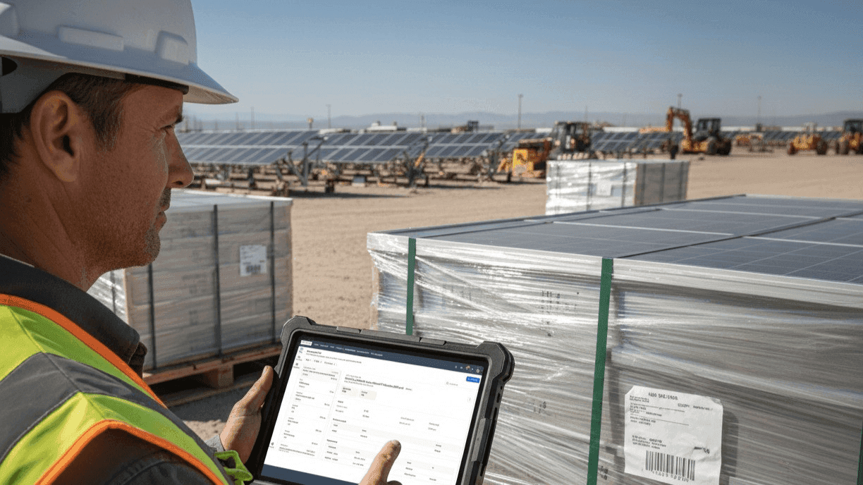 Building Solar With Certainty: End-to-End Material Traceability on Construction Sites