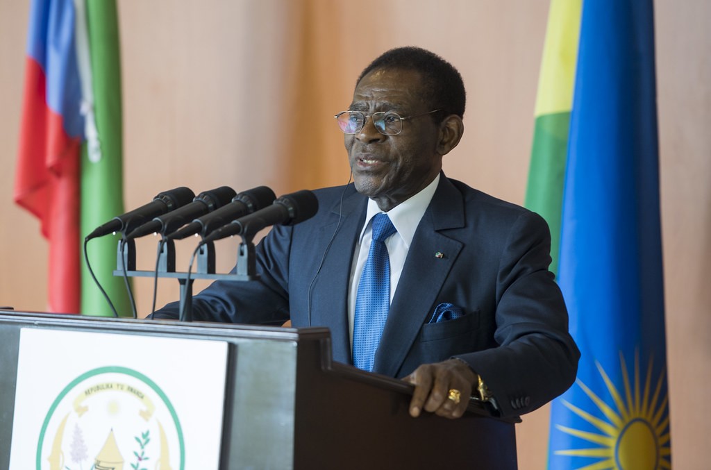 President Teodoro Obiang speaking
