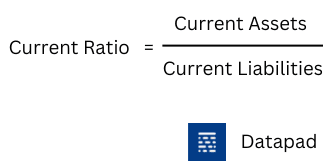 current ratio formula 