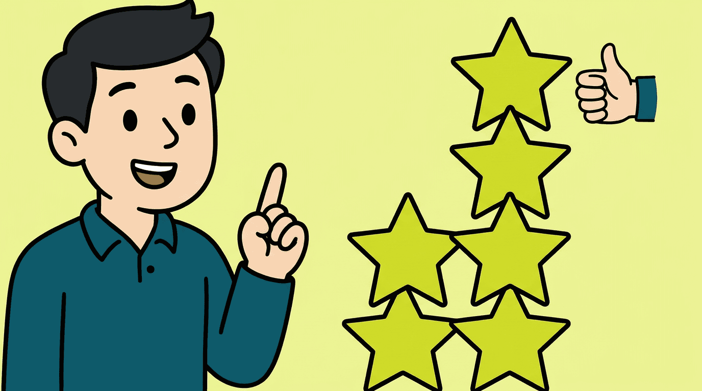 Illustration zum Beitrag: Wie Sie mehr Google-Bewertungen bekommen, ohne zu betteln
