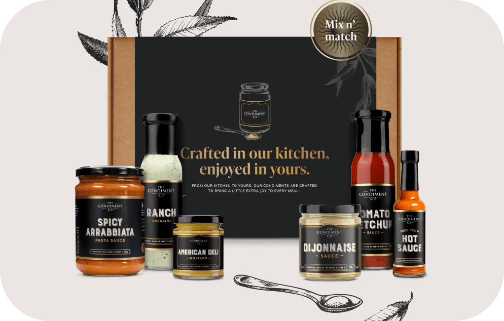 Condiment Co Giftbox packaging design