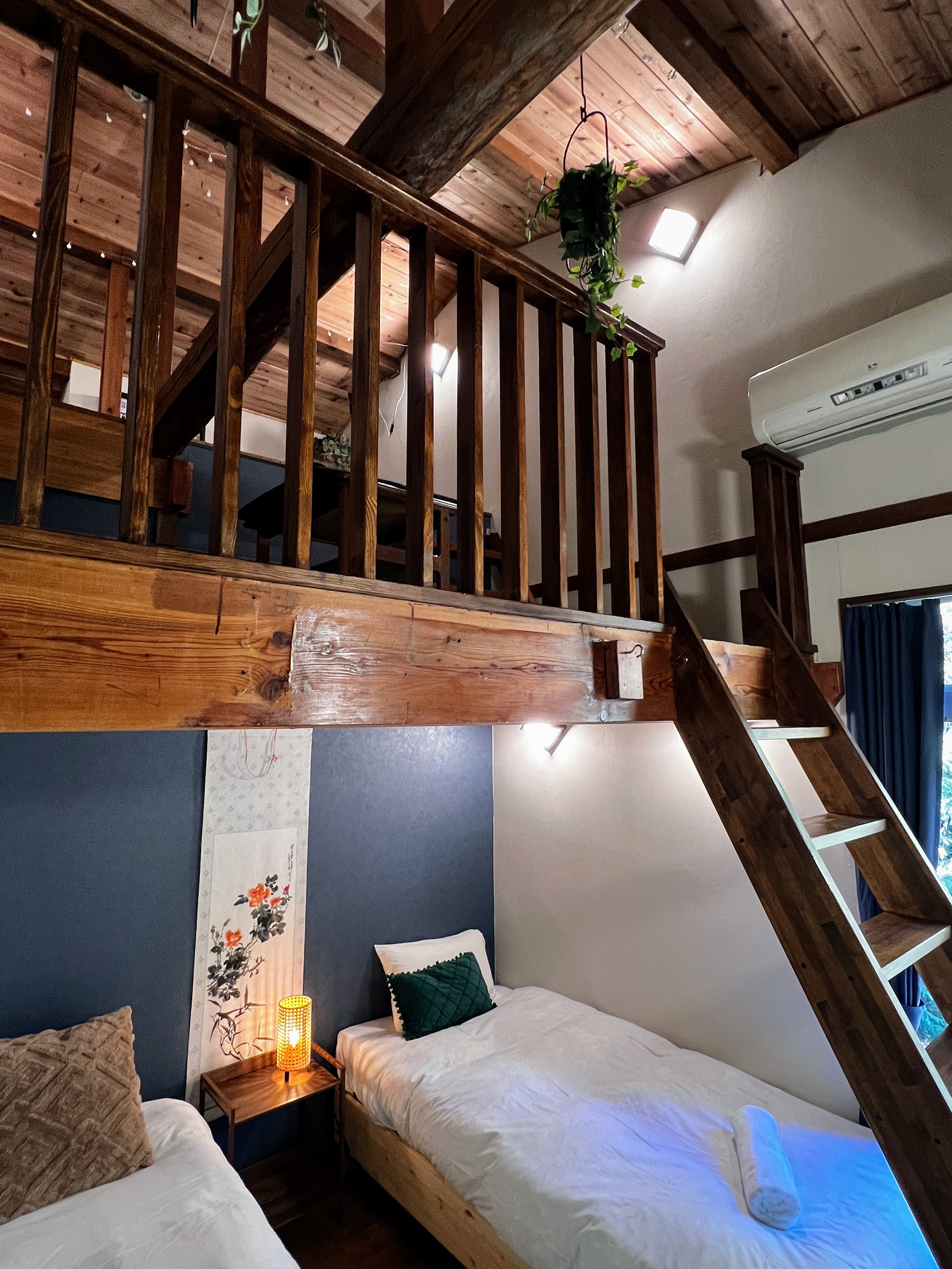 This room features a modern, Western-style layout with twin beds that can be configured as a king. Perfect for guests looking for comfort and flexibility.