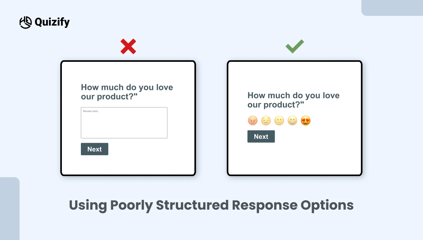 Using Poorly Structured Response Options | Quizify