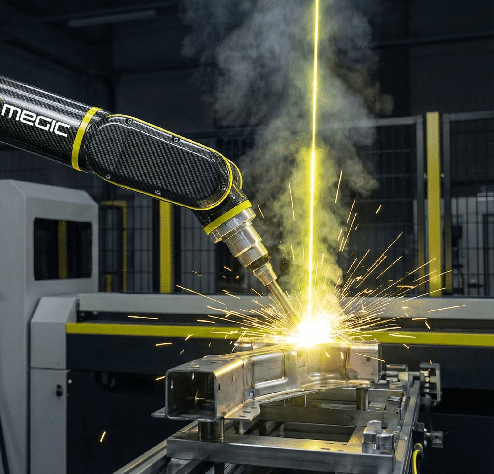 man holding gray steel frame