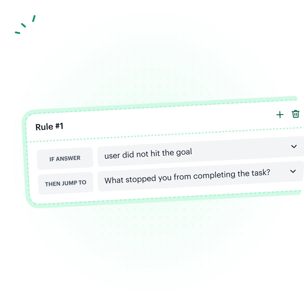 Personalise follow-up questions based on prototype interactions