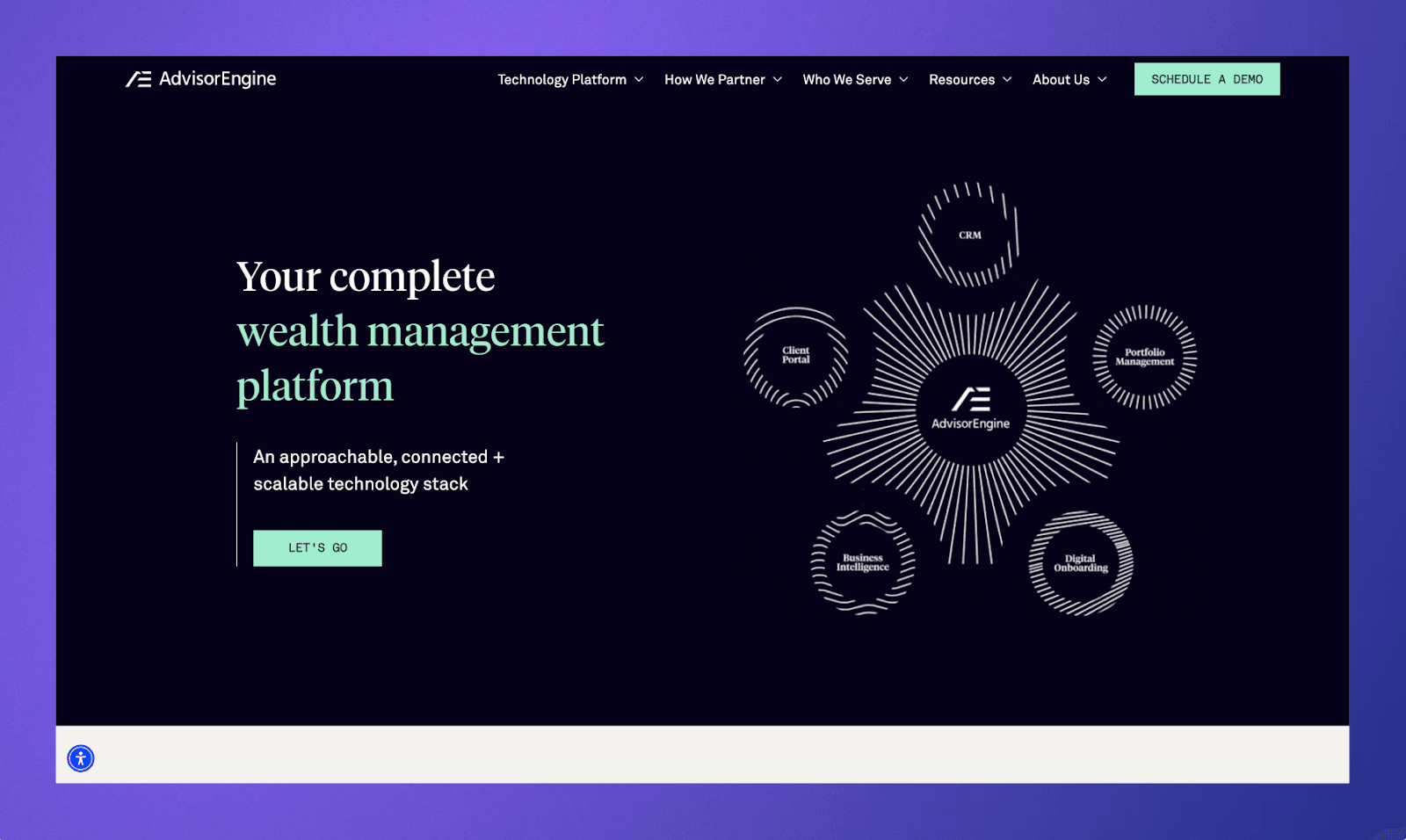 Advisor Engine Homepage