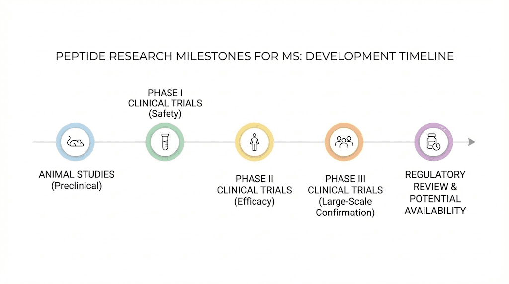 Peptides for multiple sclerosis research timeline from preclinical to clinical trials