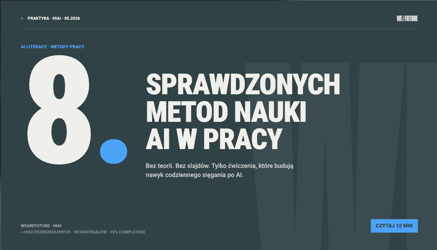 Szkolenie z AI w firmie - 8 metod nauki sztucznej inteligencji dla pracowników biurowych