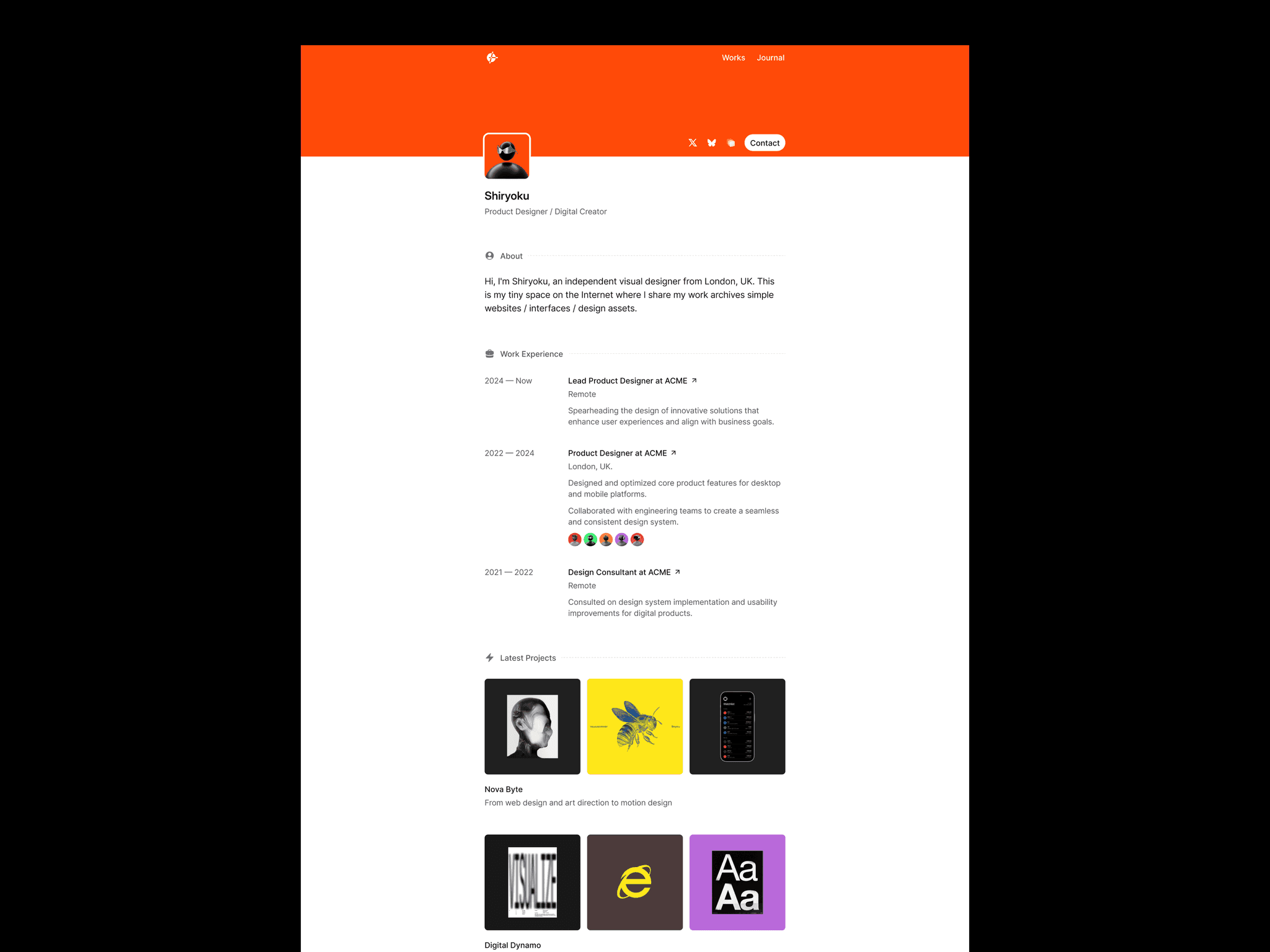 Portfolio Framer Template