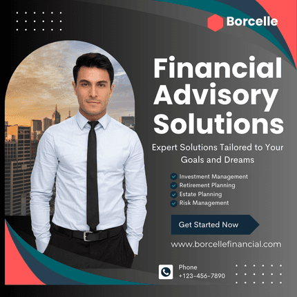 Image of an advertisement for a financial advisor company created by intellisite