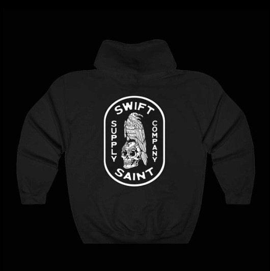 Swift Saint Skull and Raven Hoodie