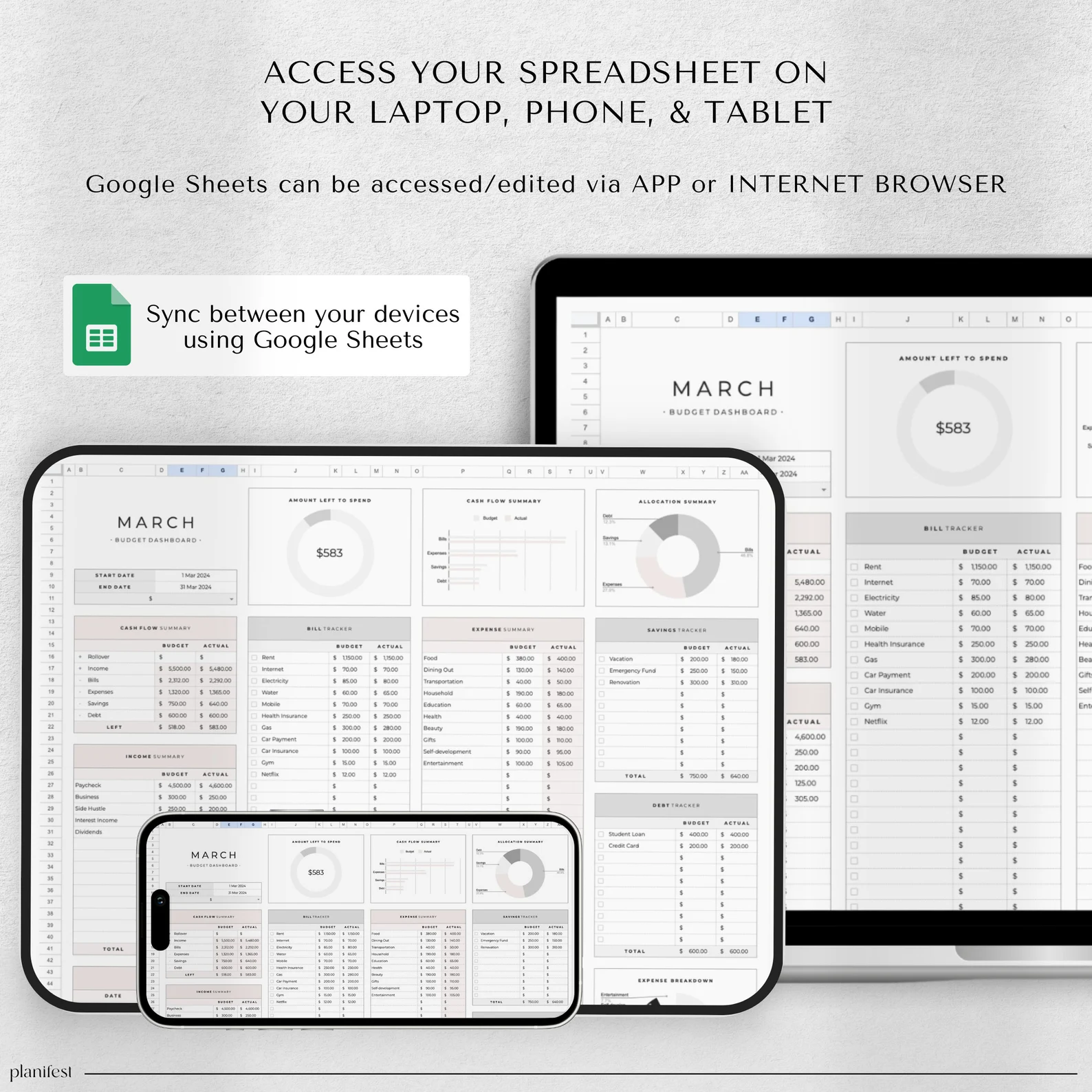 Budget Planner for Google Sheets