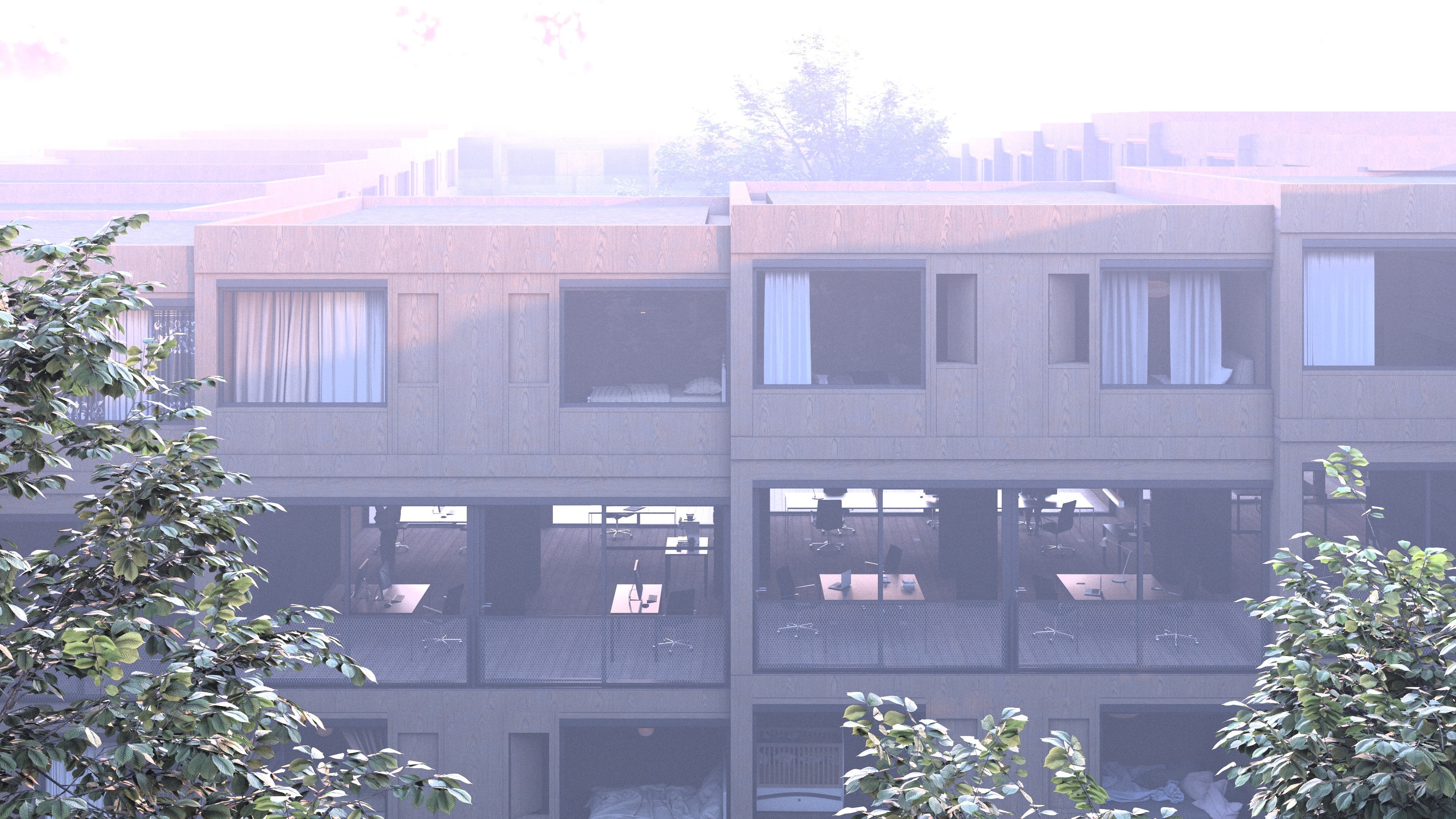 Collective housing Glasgow patio