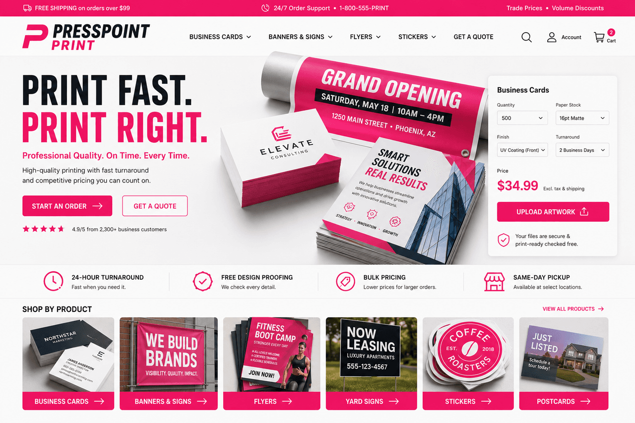 Web to Print Storefront for modern printshops