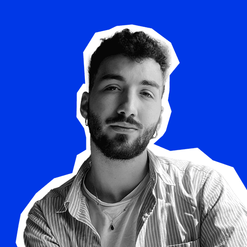 A portrait of a young man smiling