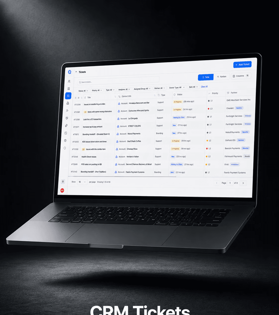 Laptop displaying data graphs and charts. Business analytics concept.