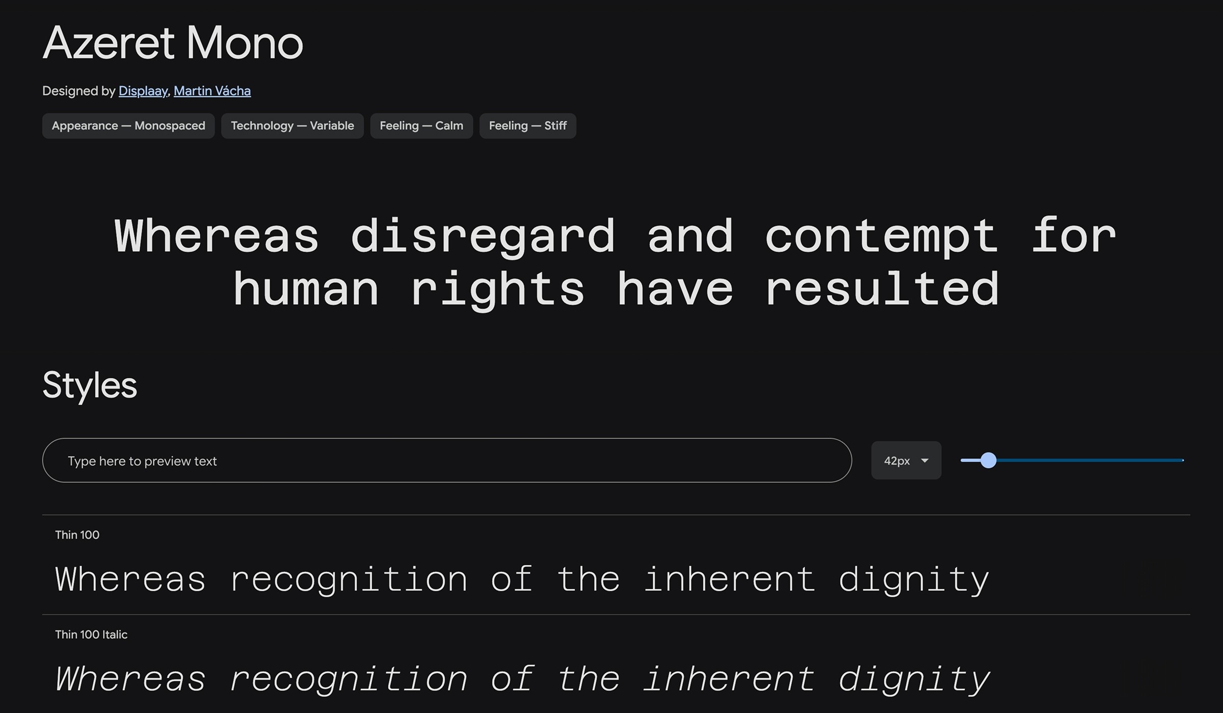 Google font font screen