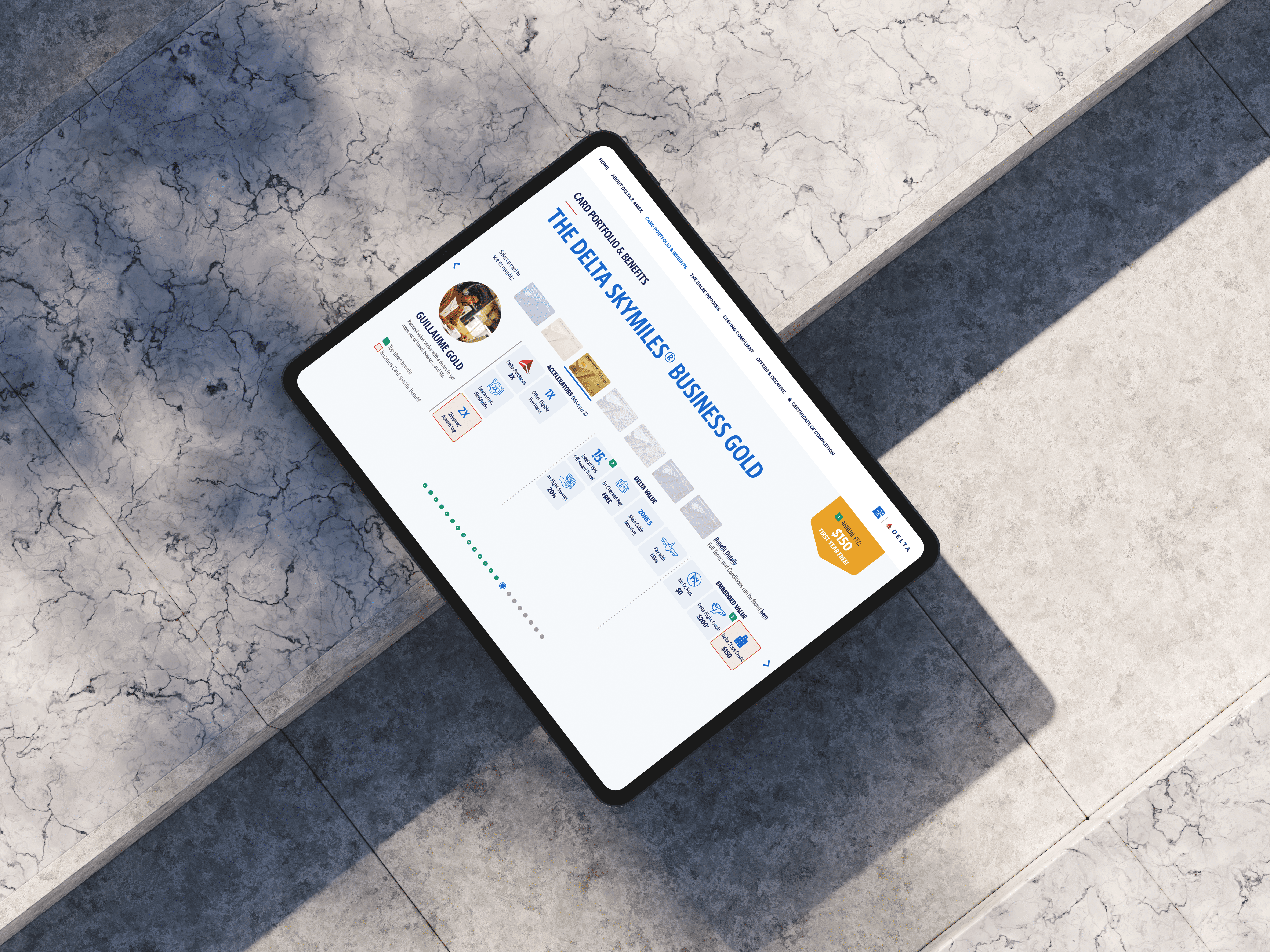 Card profile mockup