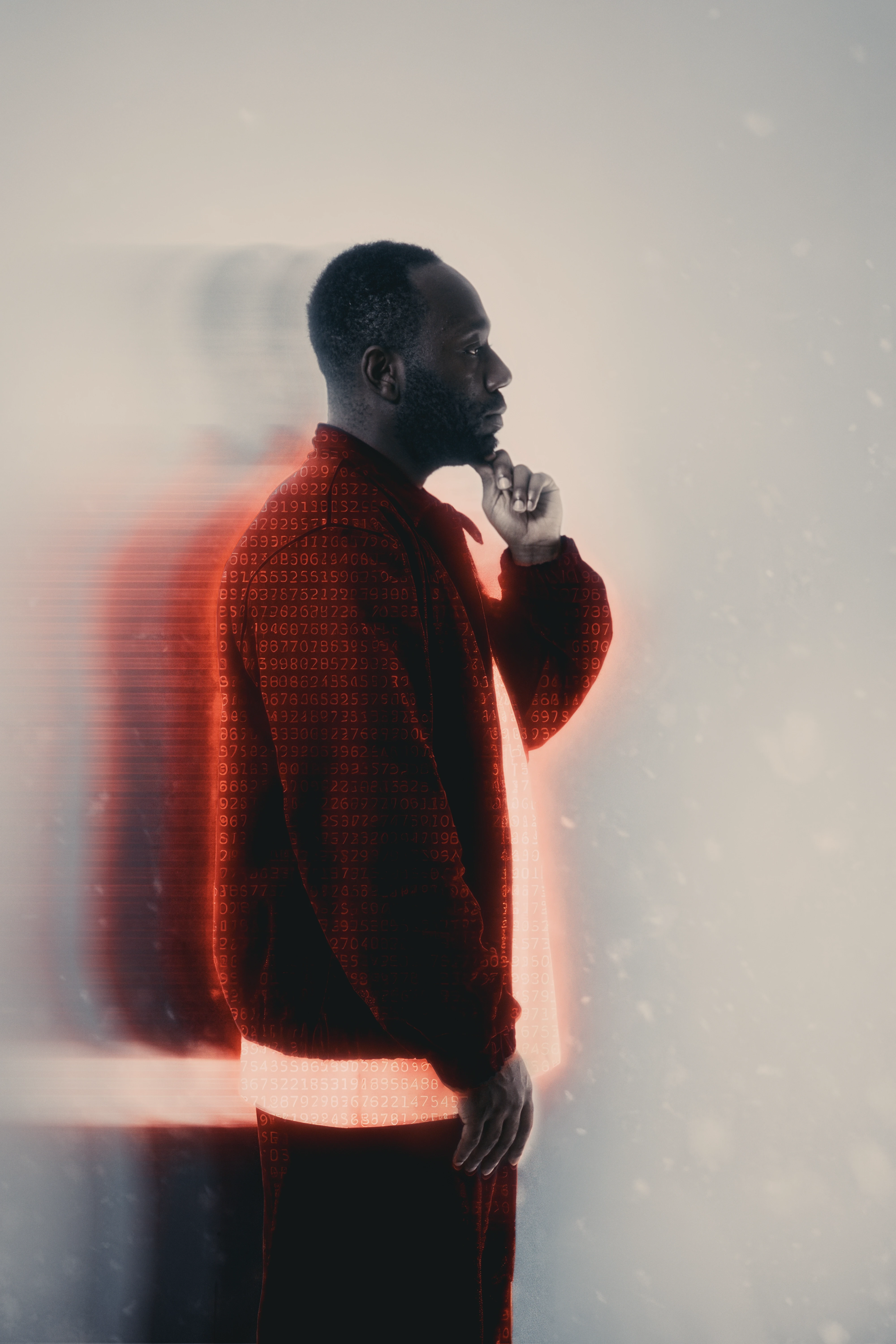 Stylish model in crowd