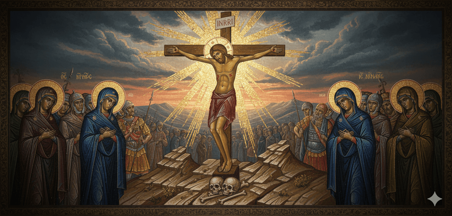 Illustration of a hand holding a smartphone with social icons, representing sharing the message of Jesus through digital content.