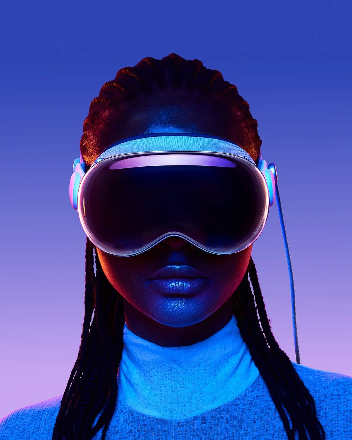 Osoba z okularami VR, Kodik web design