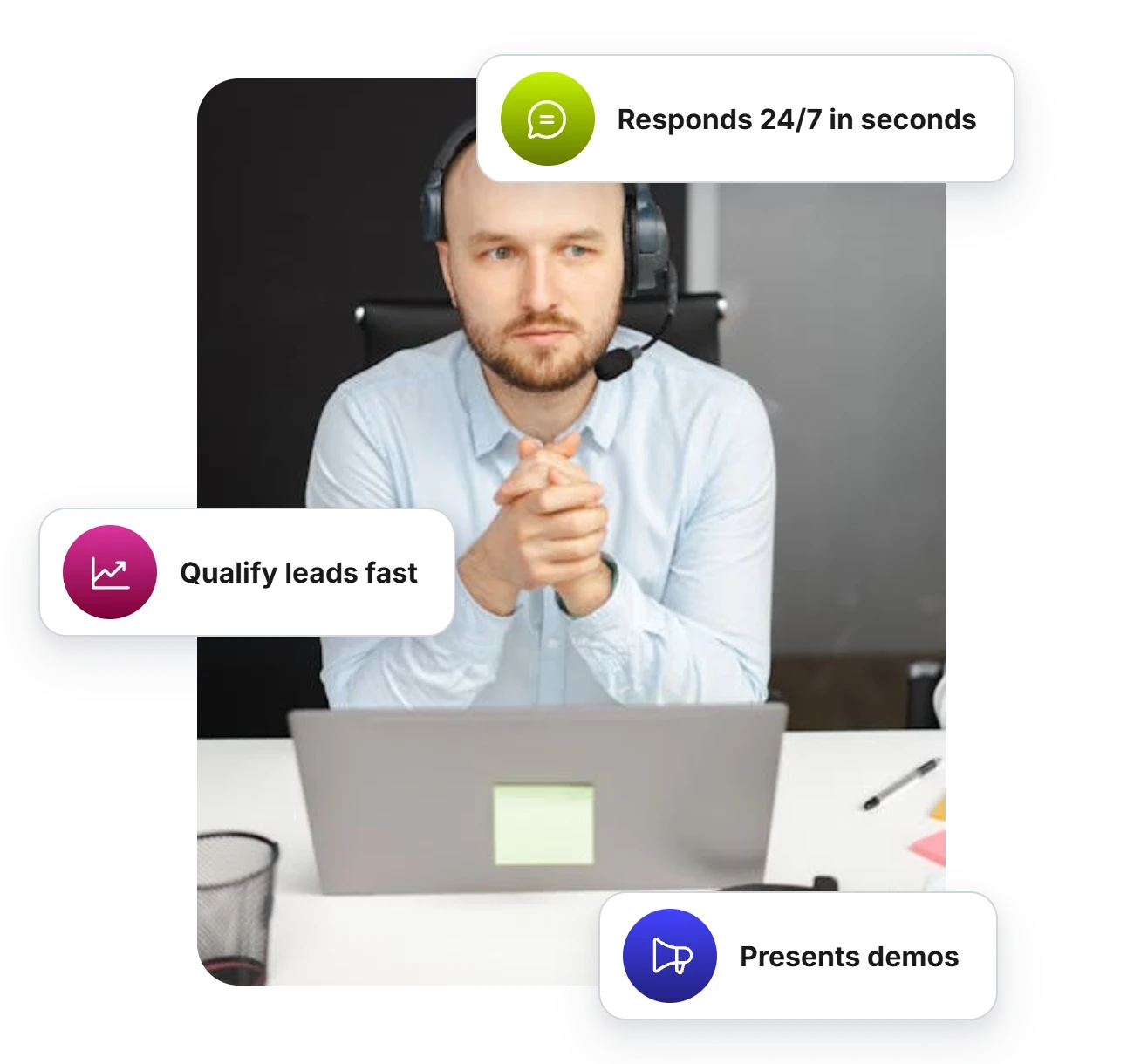 AI agent for sales professionals presenting demos and qualifying leads