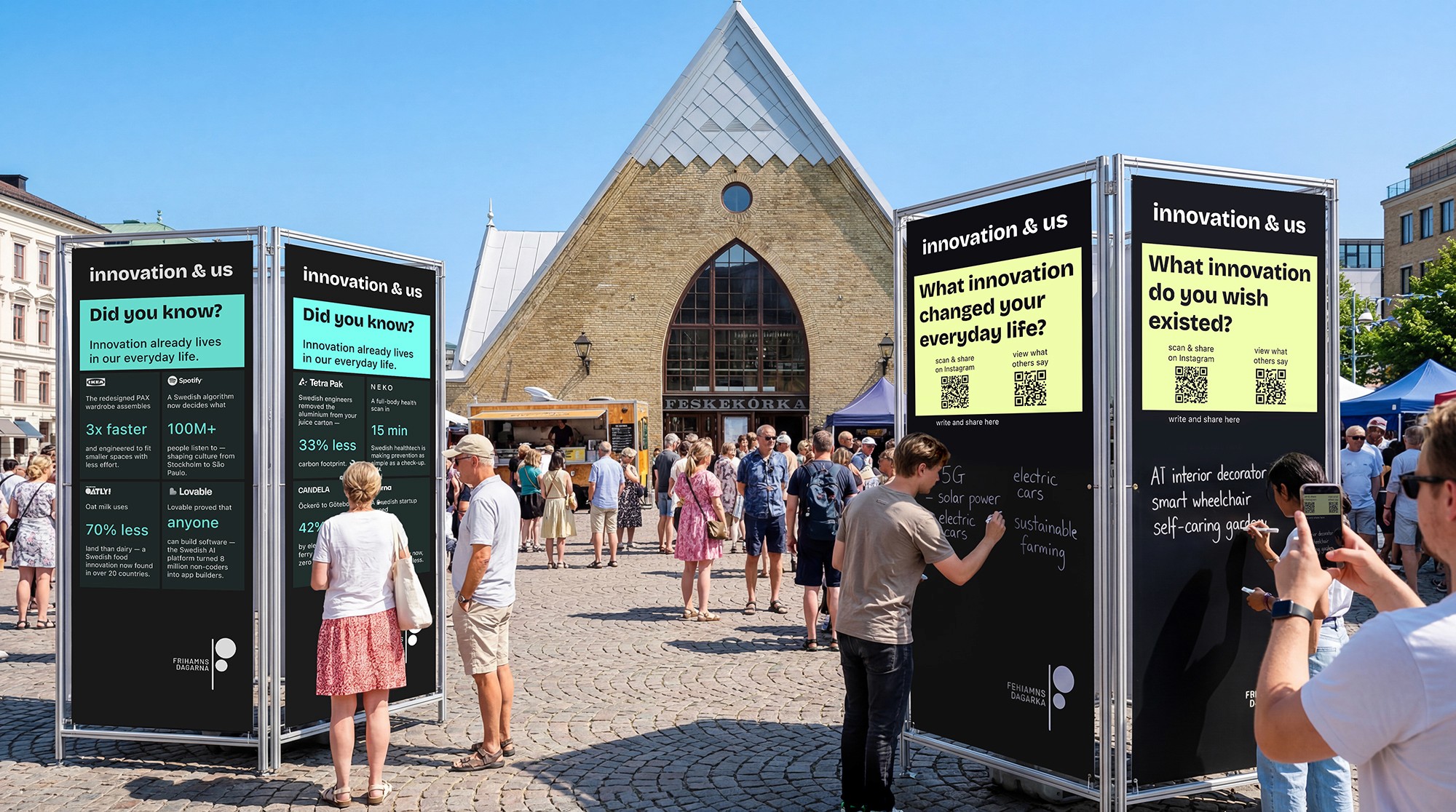 Public exhibition in front of Feskekörka, Gothenburg