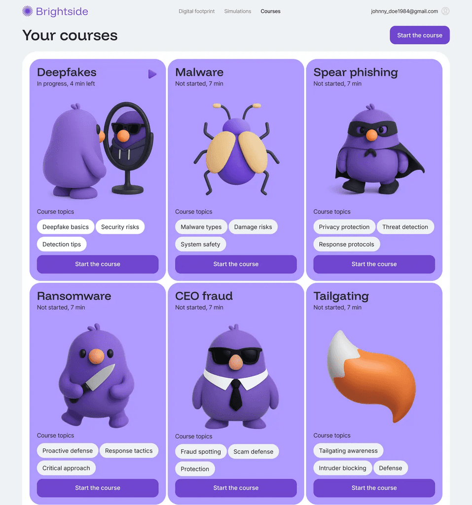 AI-phishing simulation configuration screen with customizable attack scenarios and audience targeting options