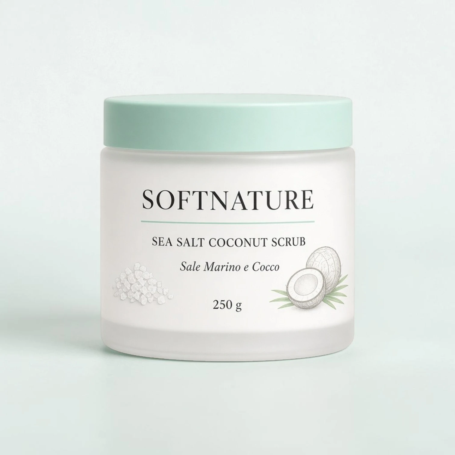 Private label body scrub in tube packaging