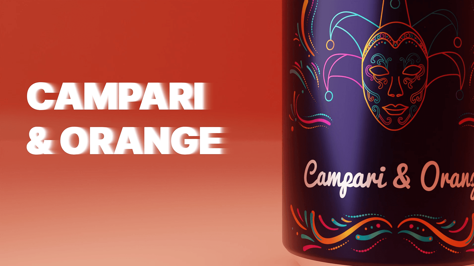 Trailer promotionnel en Motion Design réalisé par un UX designer à Nantes, modélisation 3D d'une canette présentant sa saveur de campari et d'orange