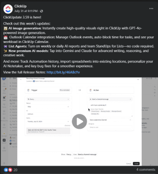 Marketing Spotlight: ClickUp Marketing Strategy Social Media Strategy