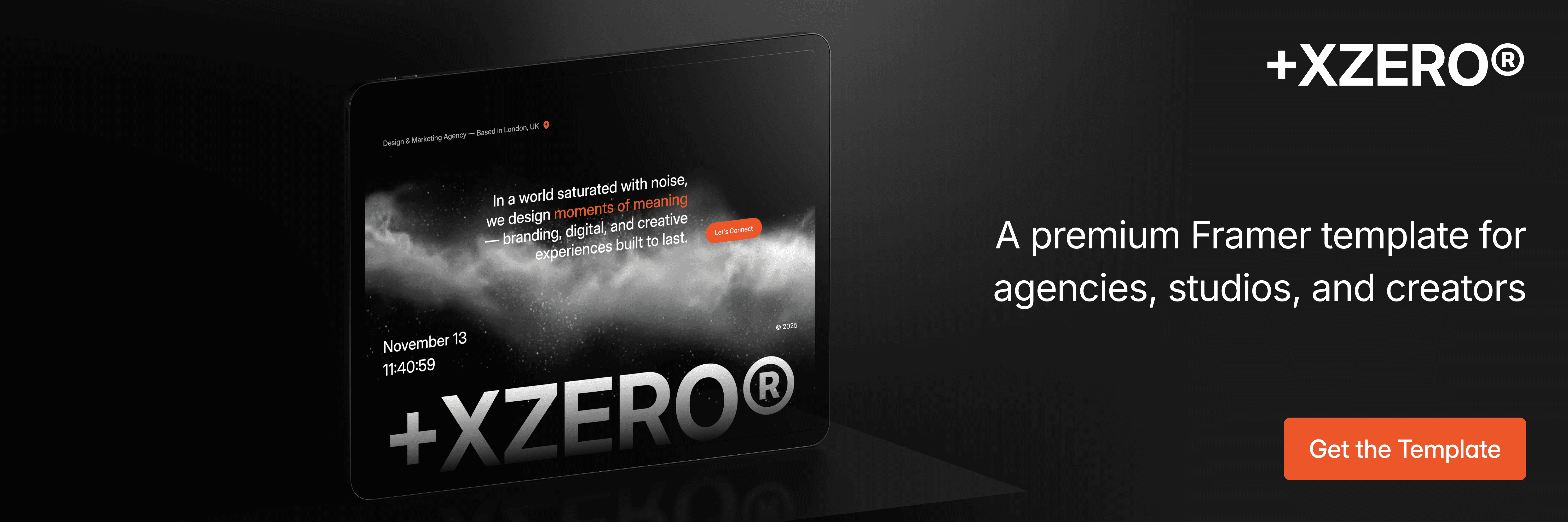 A premium Framer template for agencies, studios and creators