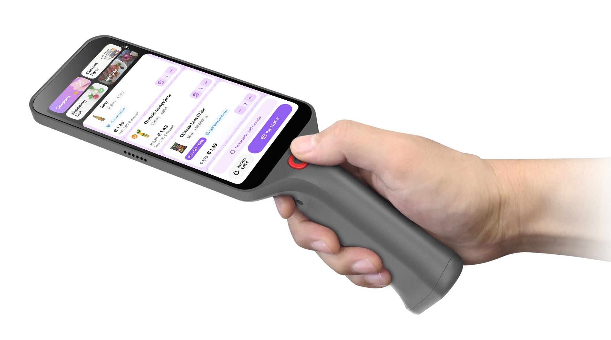 shopreme scan and go on handheld scanners honeywell retail media elements