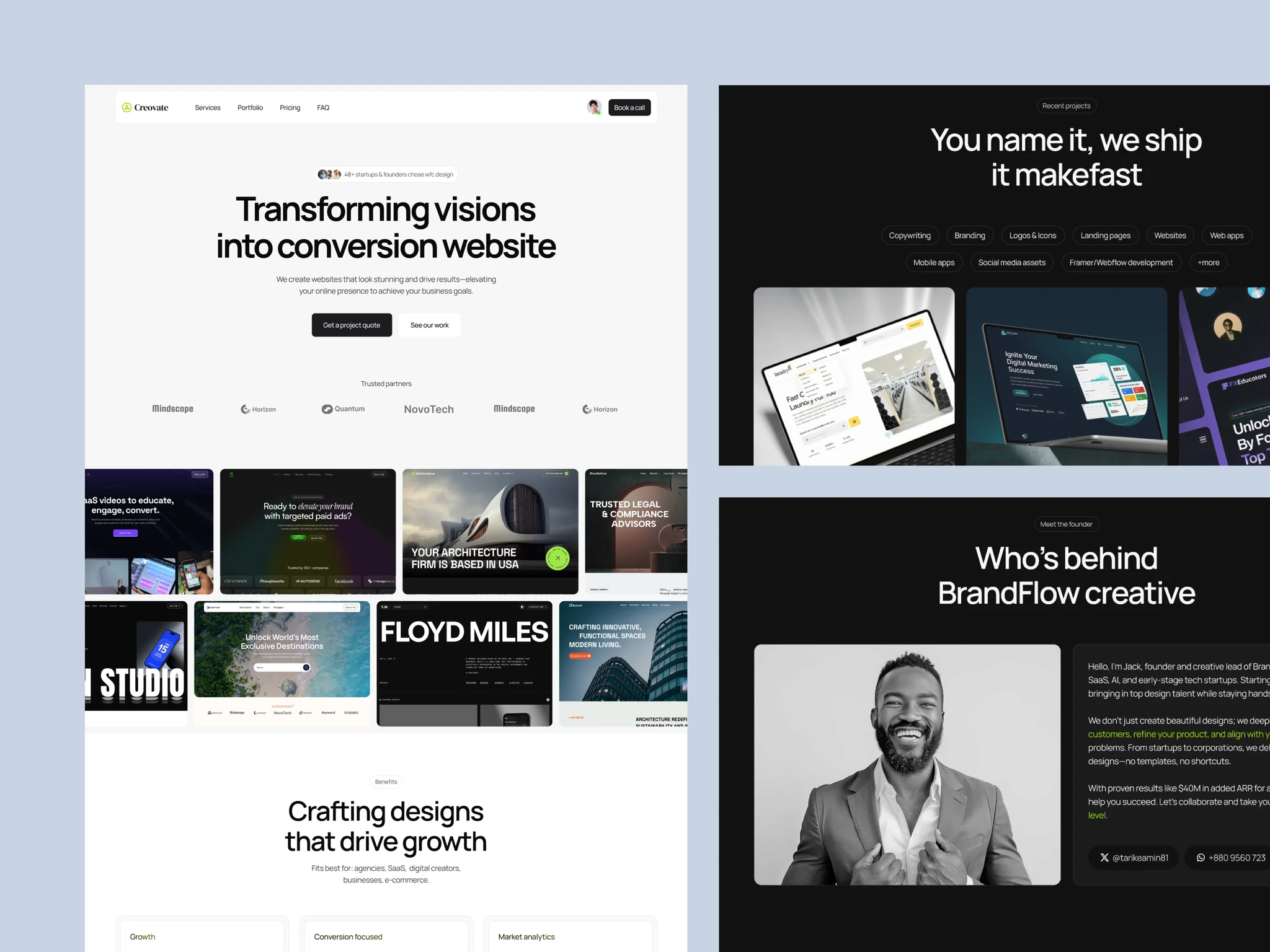 Modern Website Template for Creative Agencies
