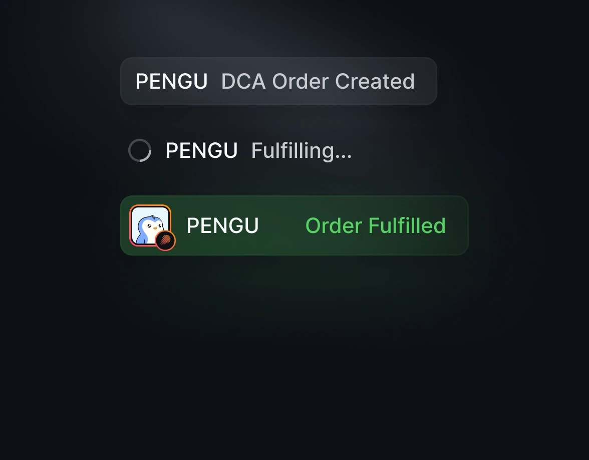 Trojan Terminal OEX Pengu Limit DCA Order Filling