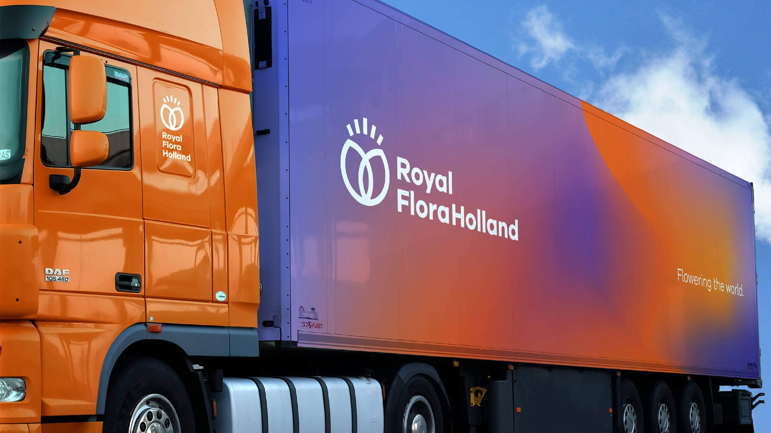 a rebranded truck of royal floraholland