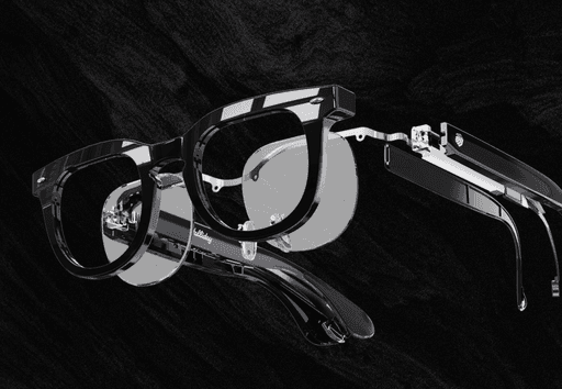 male wearing a VR with a blue background