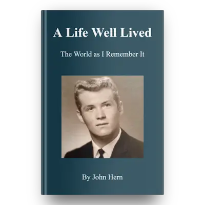 A Kindred Tales AI Edition hardcover memoir, example book with the recipient's photo on the cover.