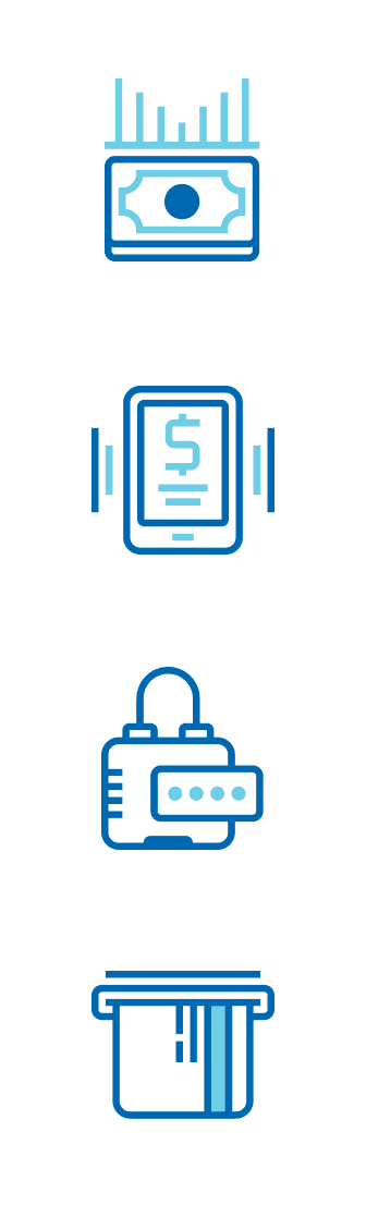 Brands icons for RHB Bank new ATMs.