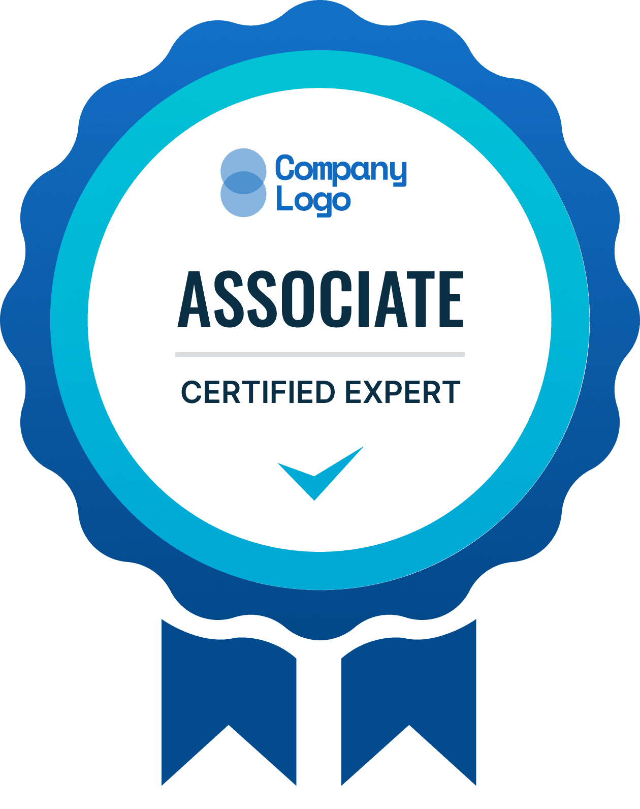 Wauld - Neat and traditional blue achievement badge template