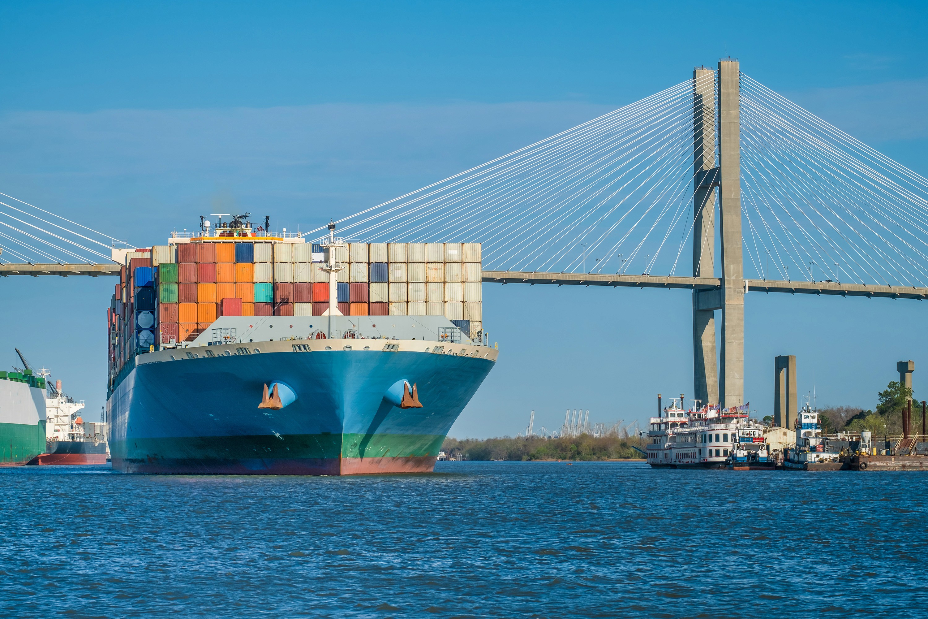 ship crossing the water