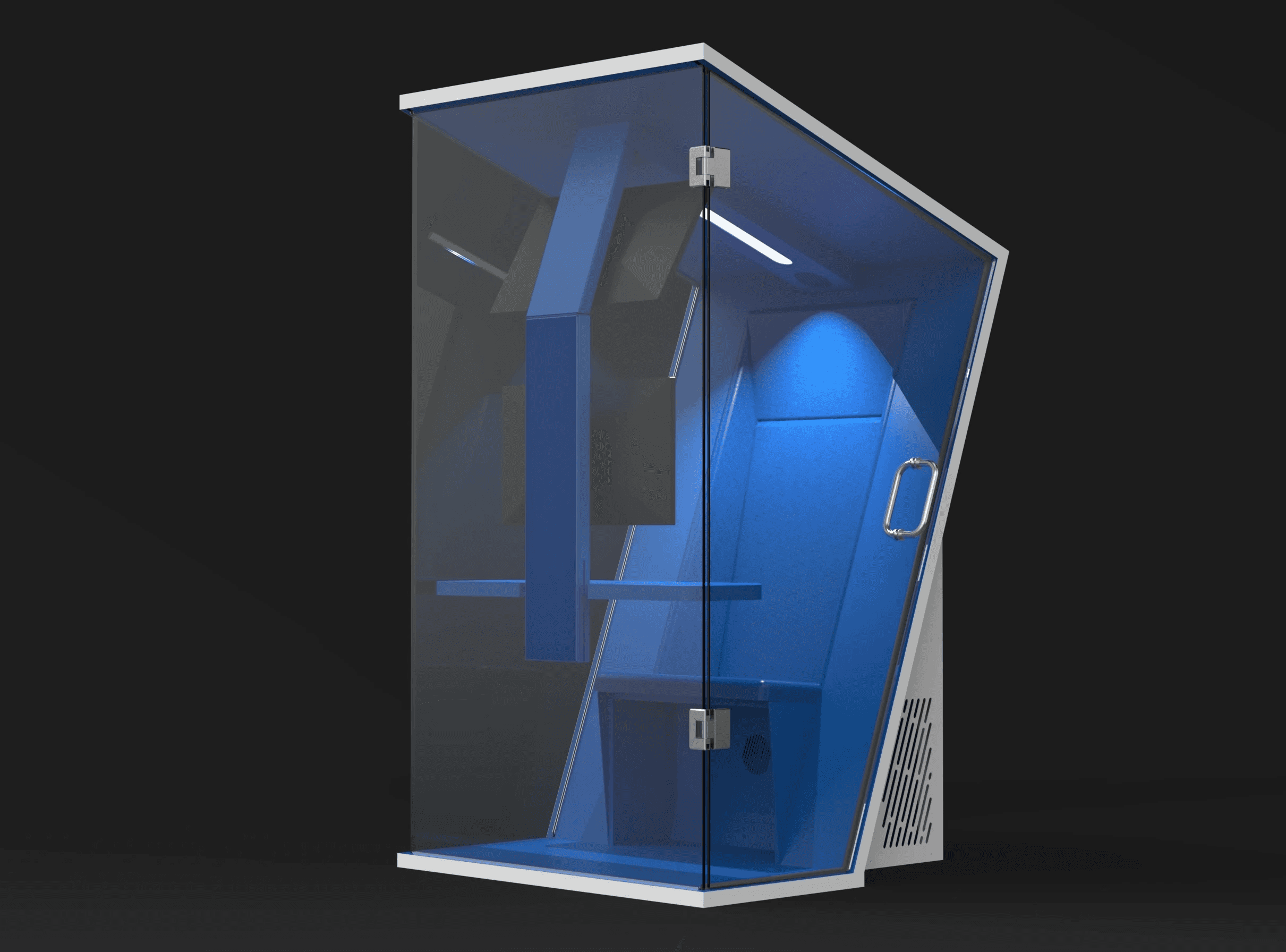 a render of a gamrpod on a black background