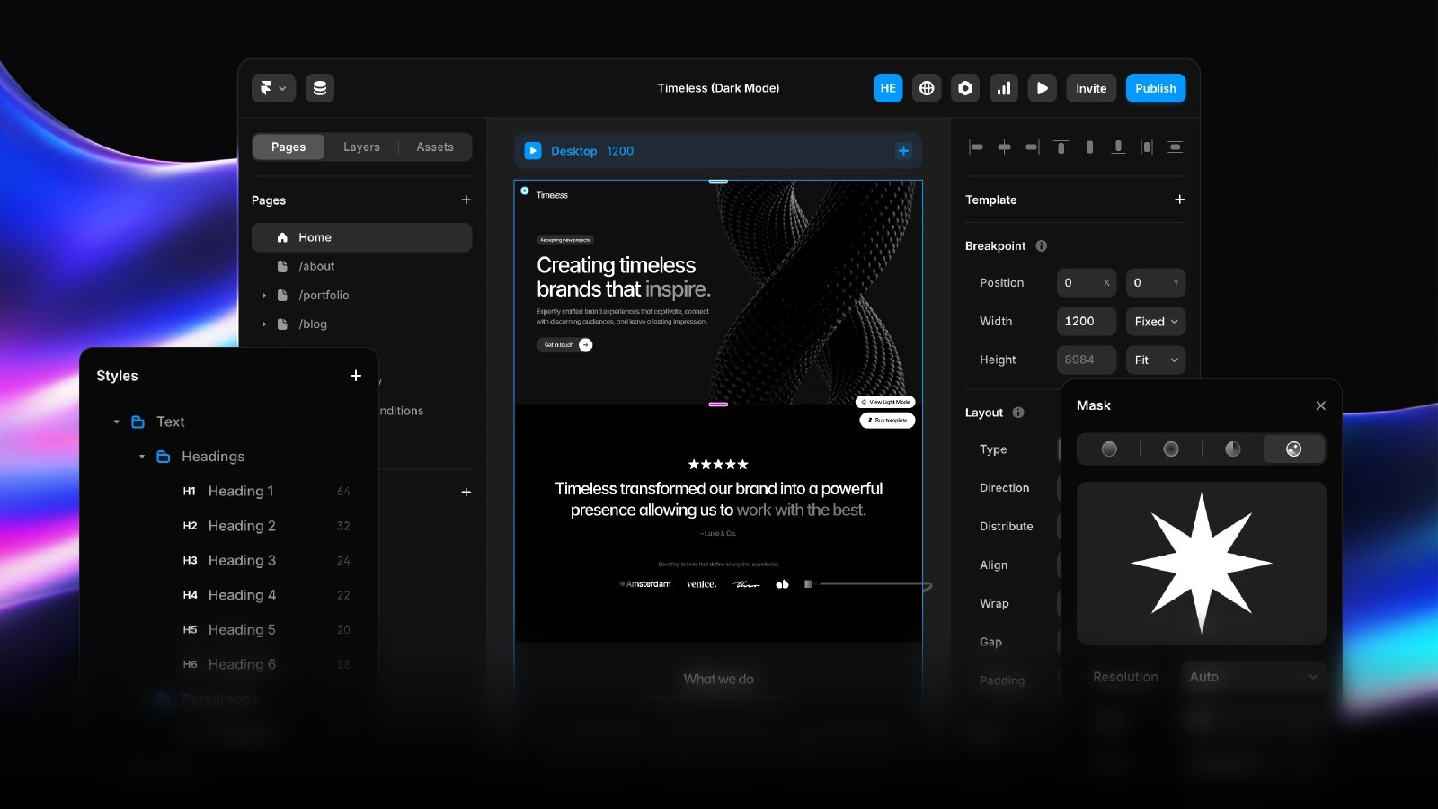 Framer logo and Wordpress logo