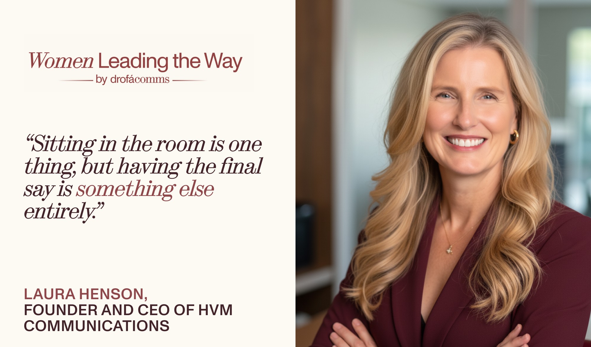 Laura Henson, Founder and CEO of HVM Communications, Women Leading the Way contributor on women inheriting wealth.