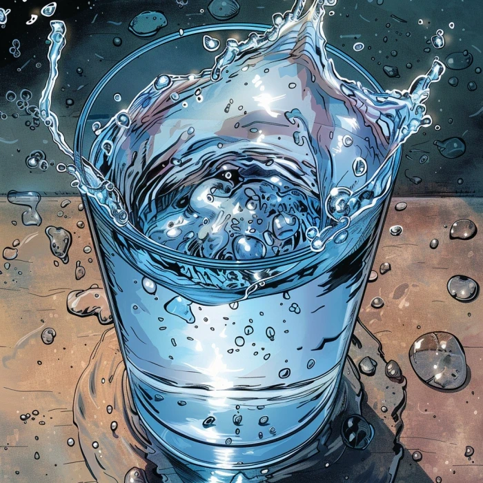 A glass of water