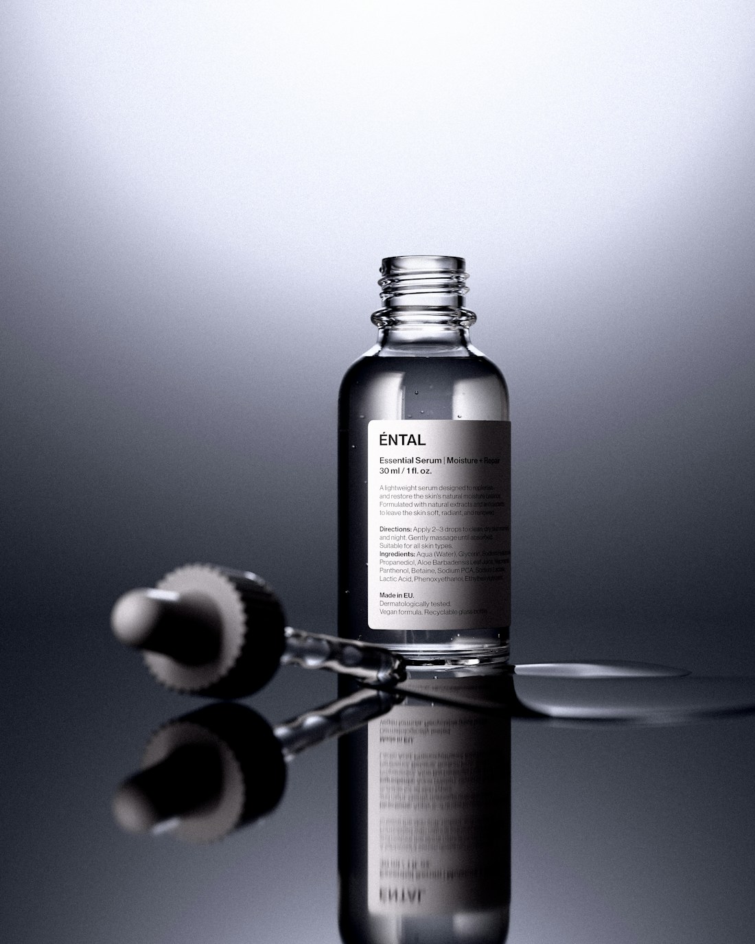 Minimal product bottle photography