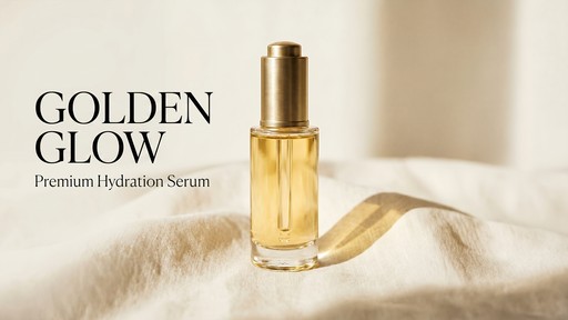 Warm lifestyle ecommerce product photography premium hydration serum
