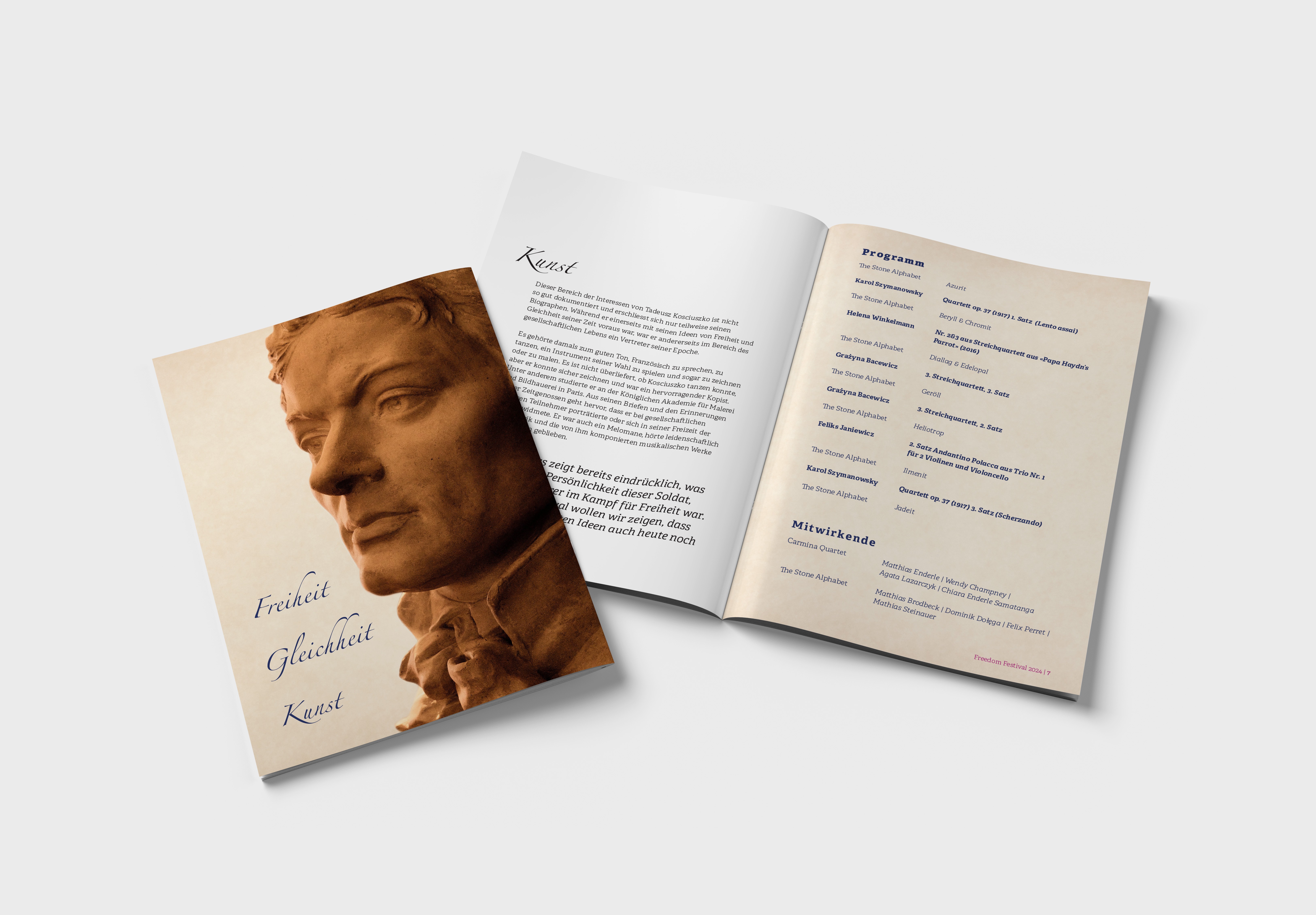 Booklet mockup of Freedom Festival