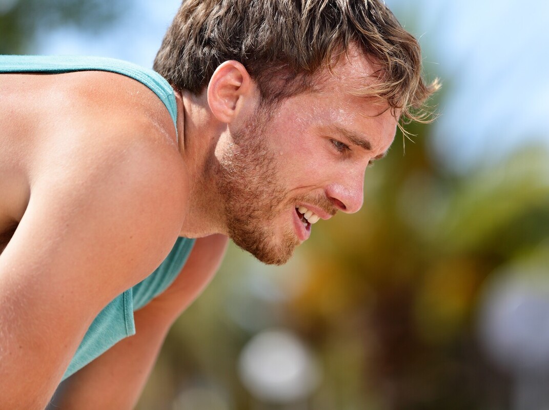 man tired after following his running for weight loss plan to increase distance and speed